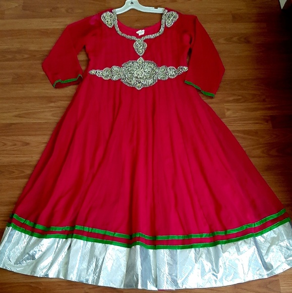 Dresses & Skirts - Chic Vintage Hot Pink/Silver RHRINESTONES Dress